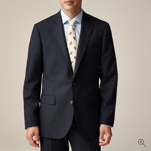 J.Crew Ludlow Jacket in Loro Piana Super 120s Wool Dark Navy (Style 16563 Ho 10)